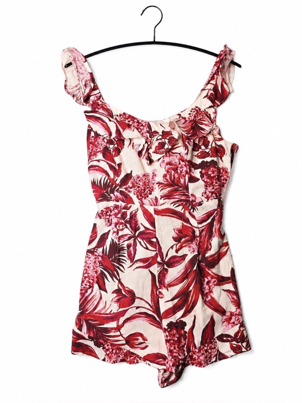 Cute Summer Romper - FloralPink/Red